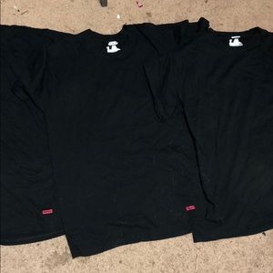 3 black supreme Hanes undershirts